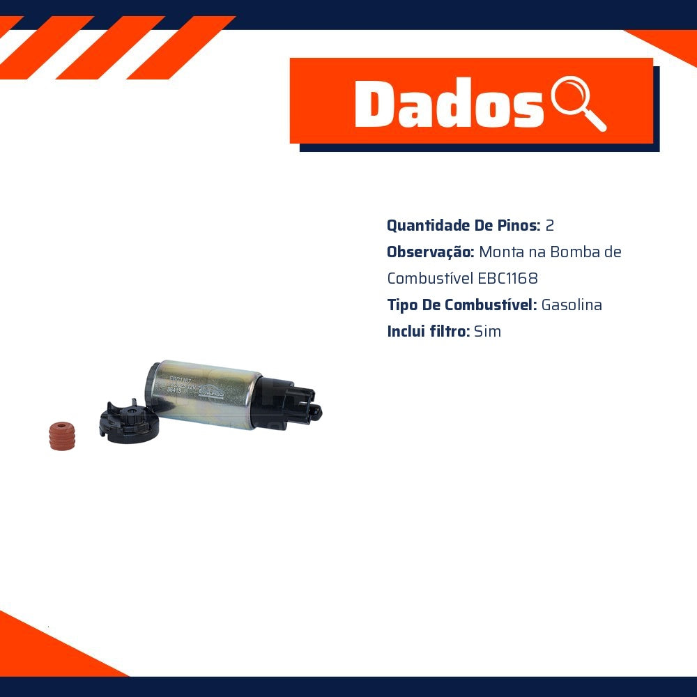 Bomba de Combustível Elétrica com Filtro para CAN-AM Outlander 800 - E-Klass - EBC1167 - (6)