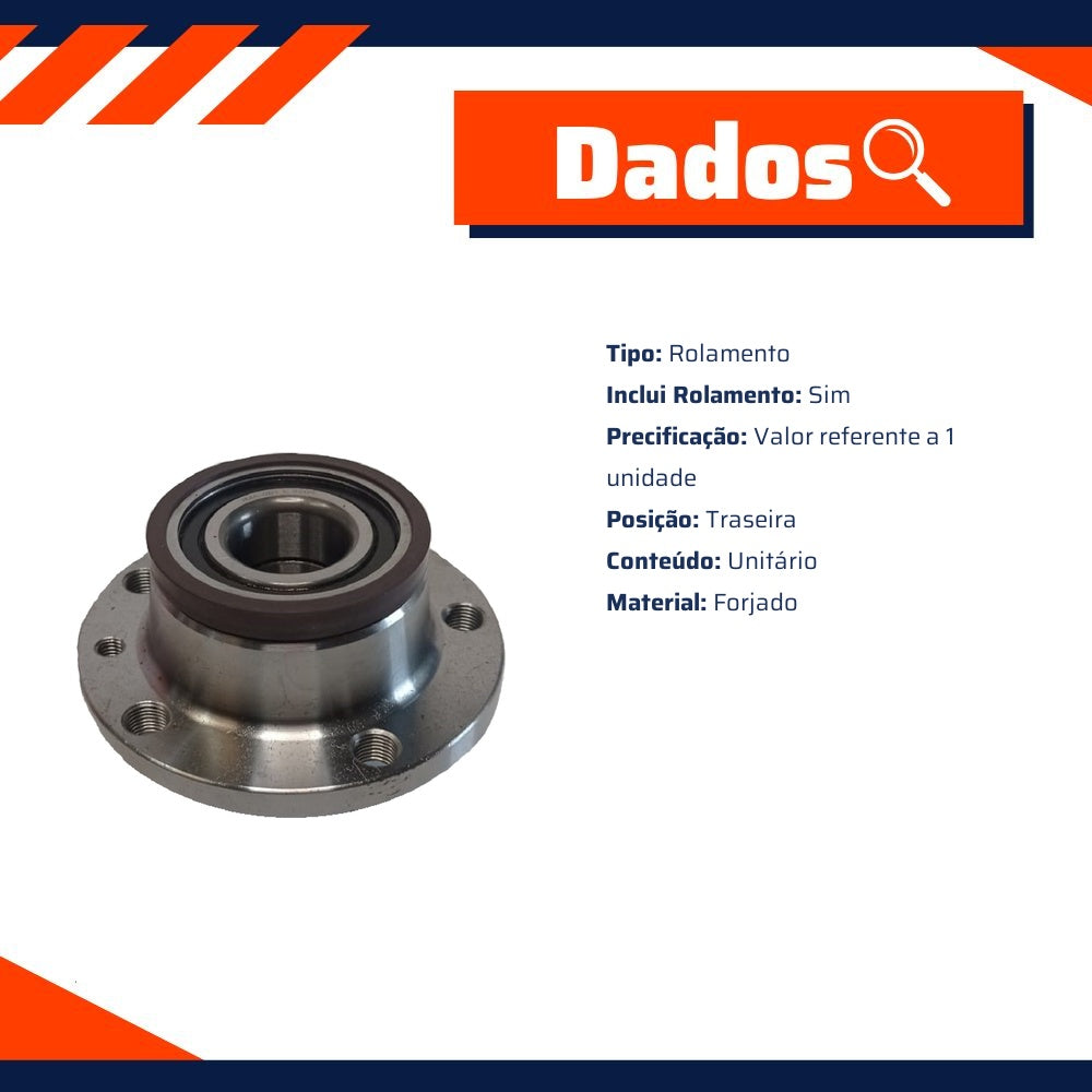 Cubo de Roda Traseiro com Rolamento Forjado para Fiat Fastback - IMA - AL-435 - (3)