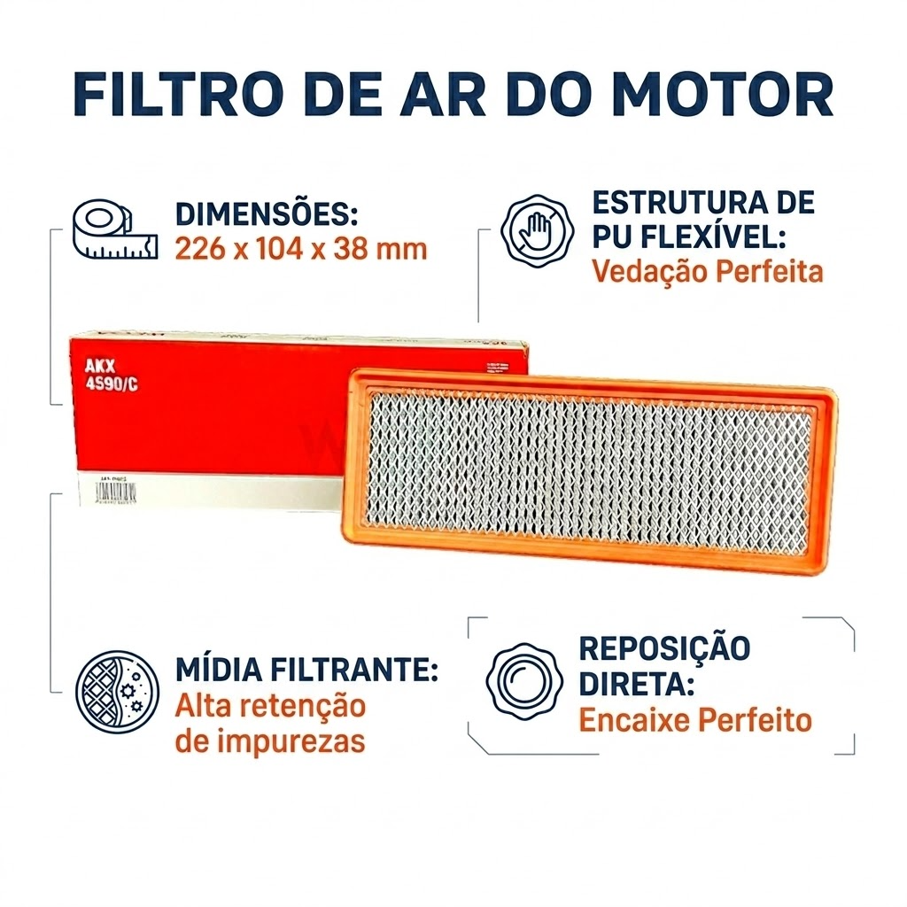 FIltro de Ar Condicionado Cabine - Wega - AKX4590/C - (3)