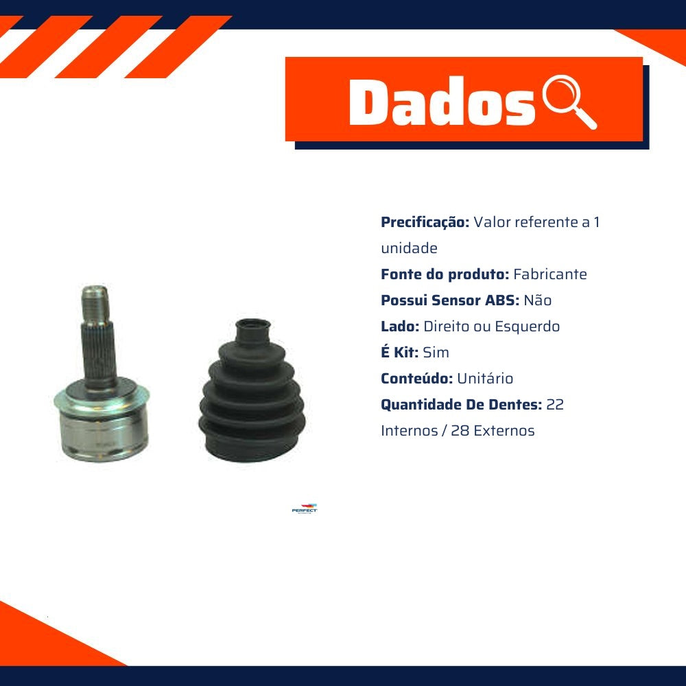 Kit Junta Homocinética para Honda Civic - Perfect - KJH0423 - (2)