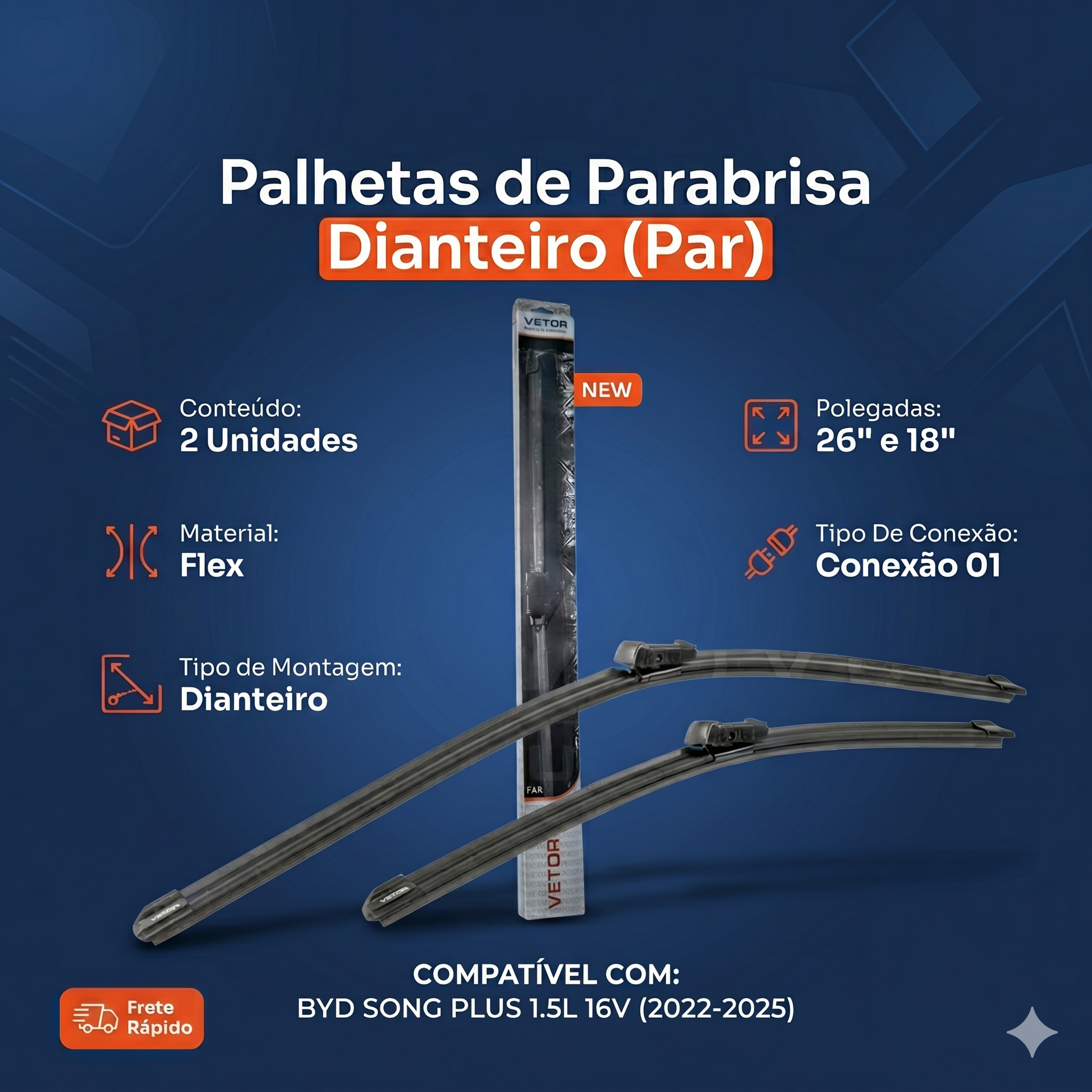 Palheta Dianteira  - Vetor - PVF2518B - (2)