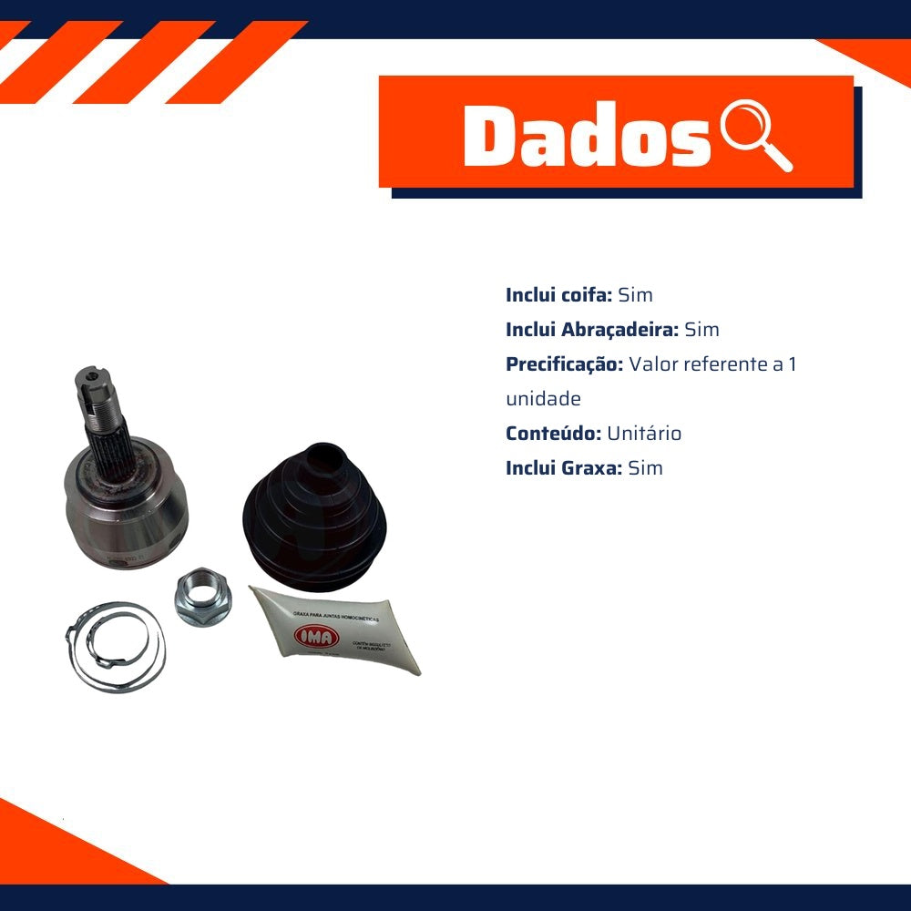 Ponteira Homocinética 25X26 para Fiat Stilo - IMA - AL-1722 - (2)