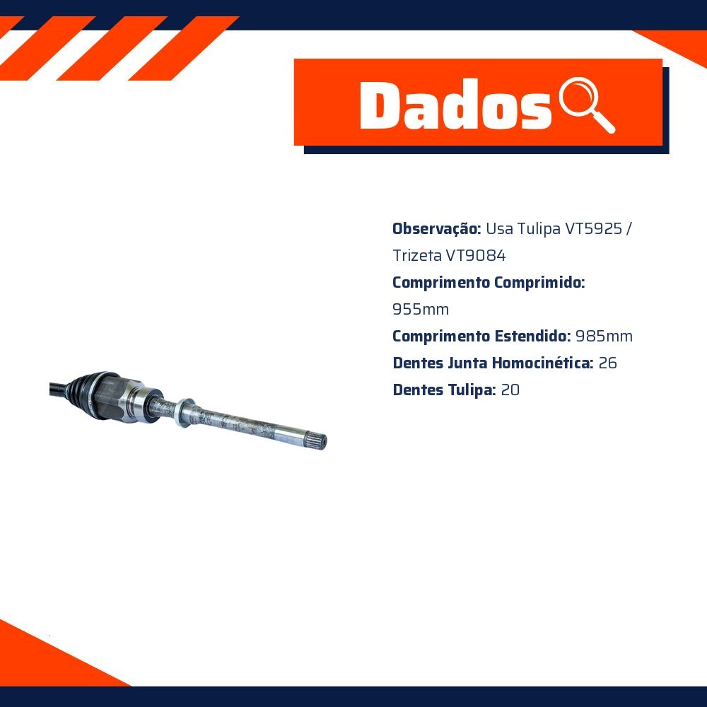Semi-Eixo para Toyota RAV4 - Vetor - VT9901 - (3)