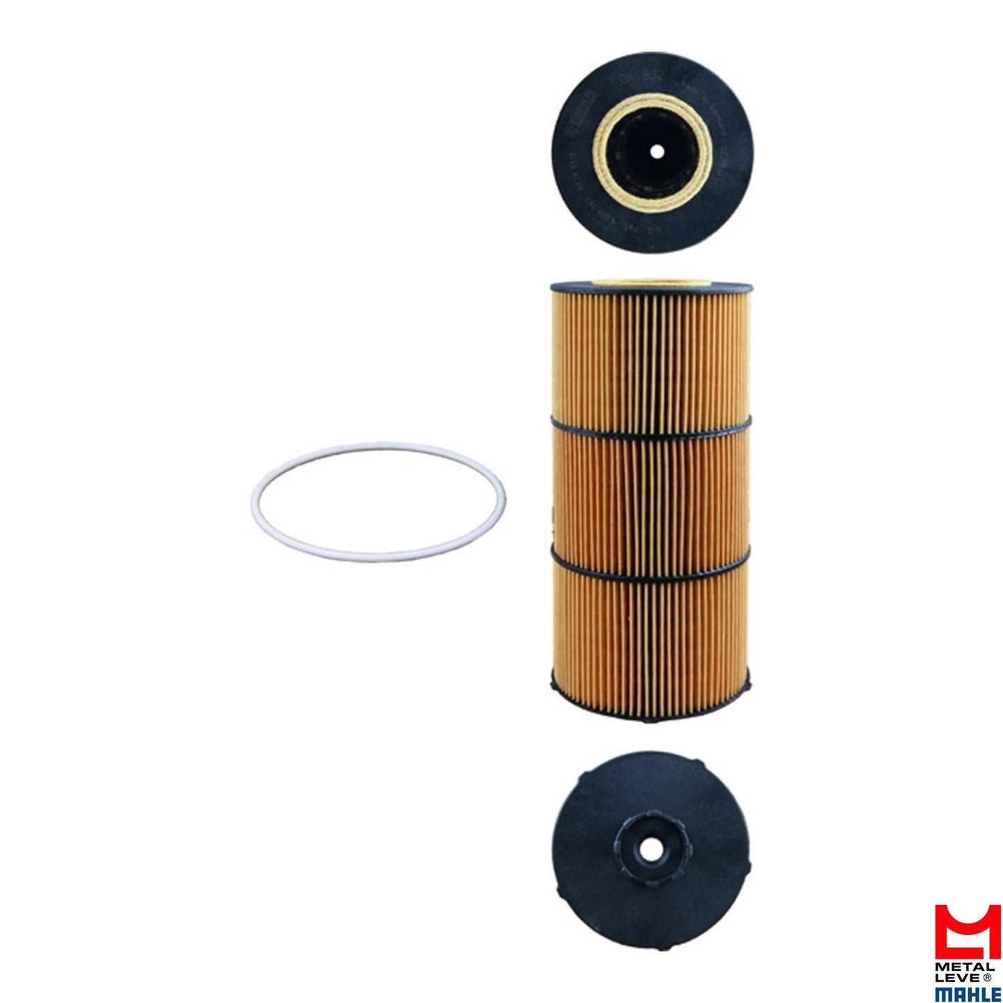 Elemento do Filtro de Óleo Lubrificante - Mahle Metal Leve - OX832D - (1)