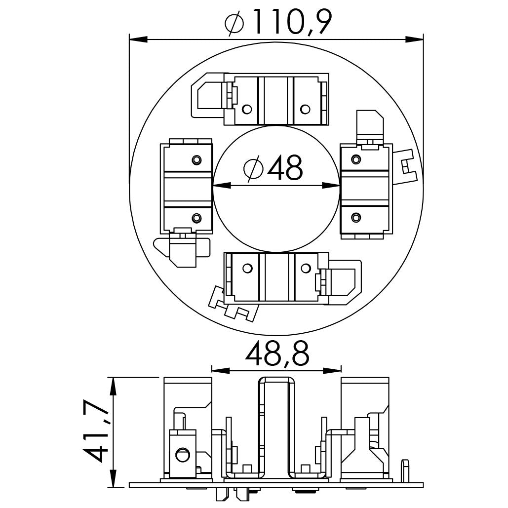 Porta Escovas para Motor de Partida com 4 Escovas - Unifap - 1.114/4 - (3)