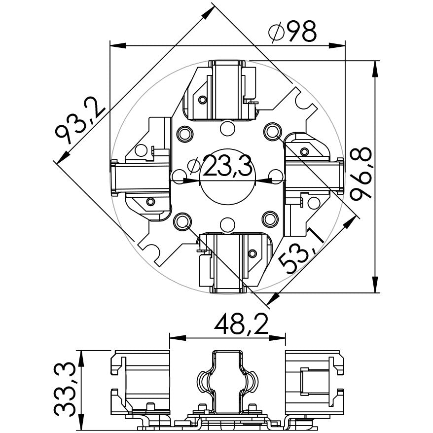 Porta Escovas para Motor de Partida com 4 Escovas - Unifap - 1.152/4 - (3)
