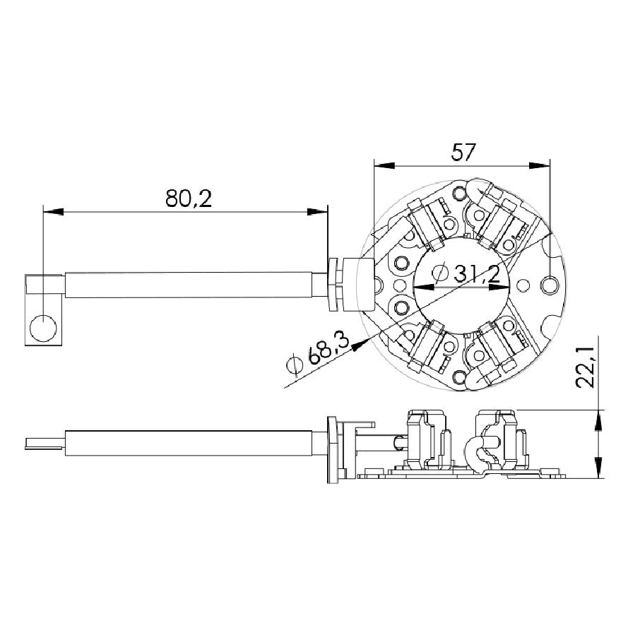 Porta Escovas para Motor de Partida com 4 Escovas - Unifap - 1.157/4 - (3)