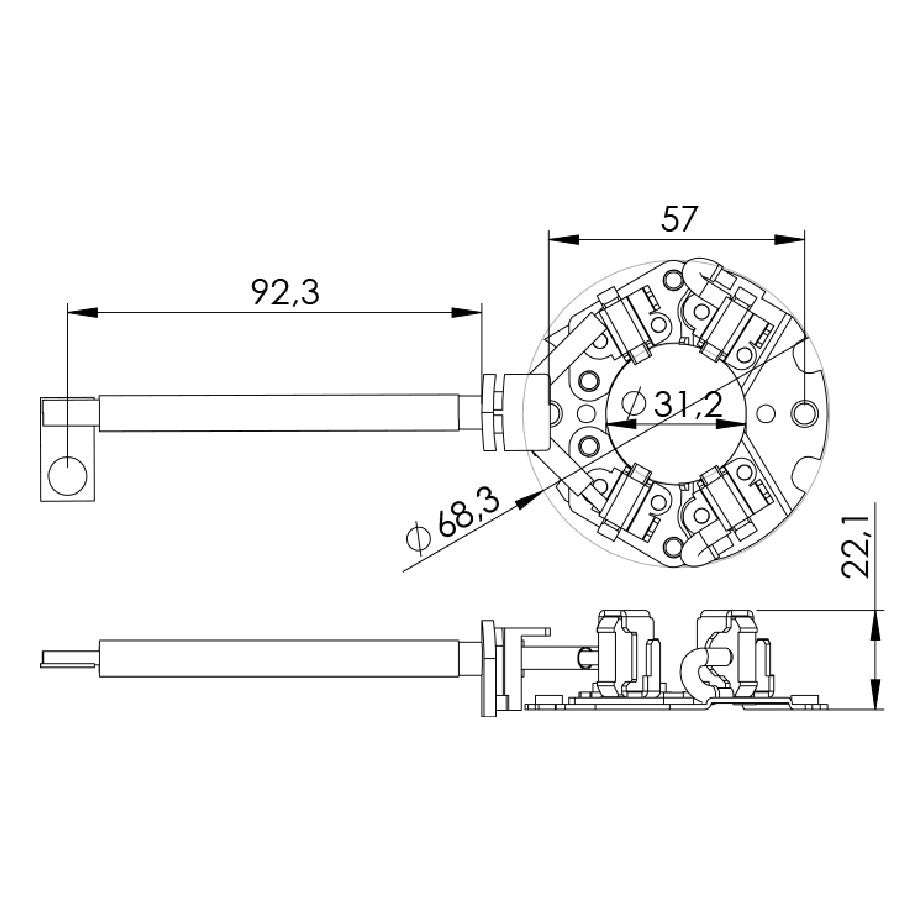 Porta Escovas para Motor de Partida com 4 Escovas - Unifap - 1.158/4 - (3)