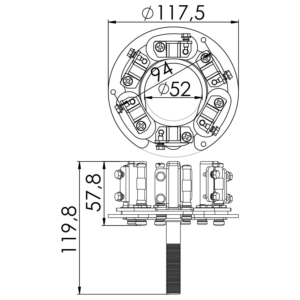 Porta Escovas para Motor de Partida com 12 Escovas - Unifap - 1.167/12 - (3)