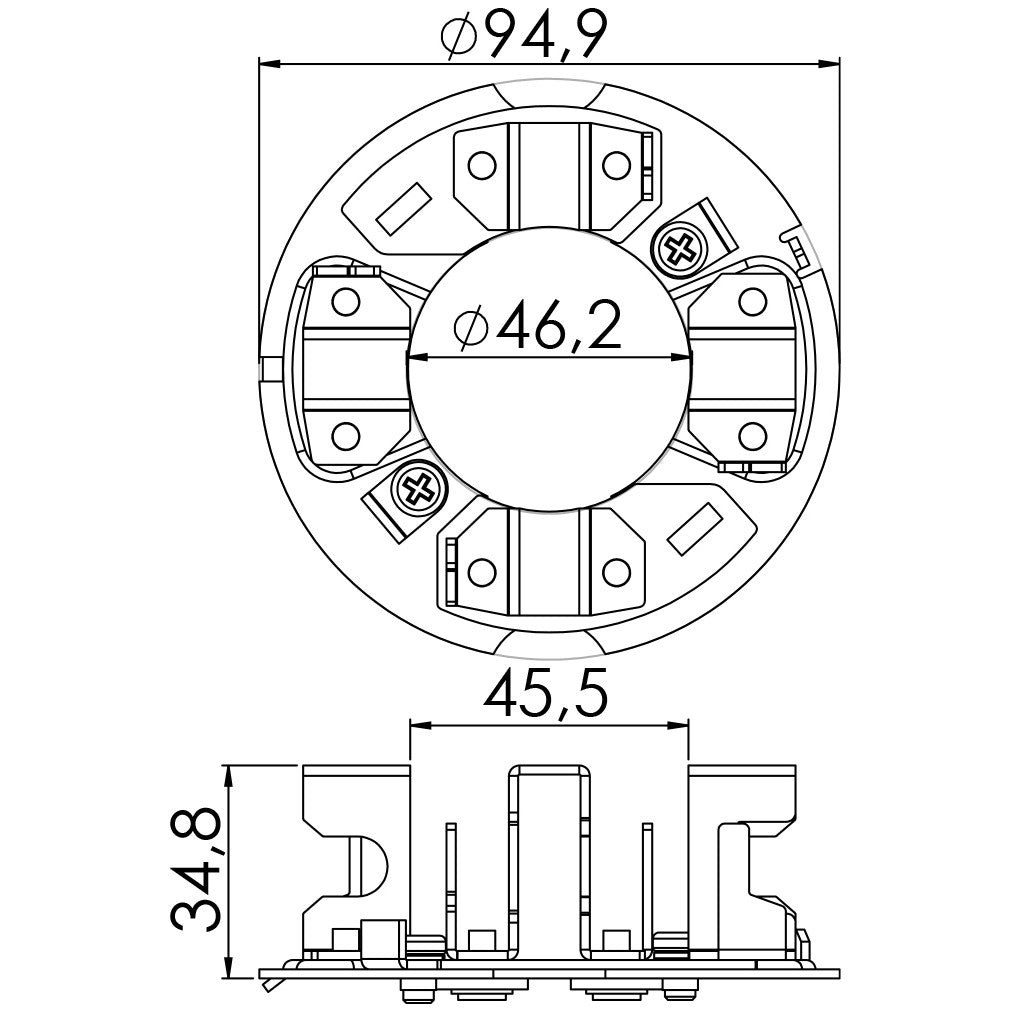 Porta Escovas para Motor de Partida com 4 Escovas - Unifap - 1.169/4 - (3)