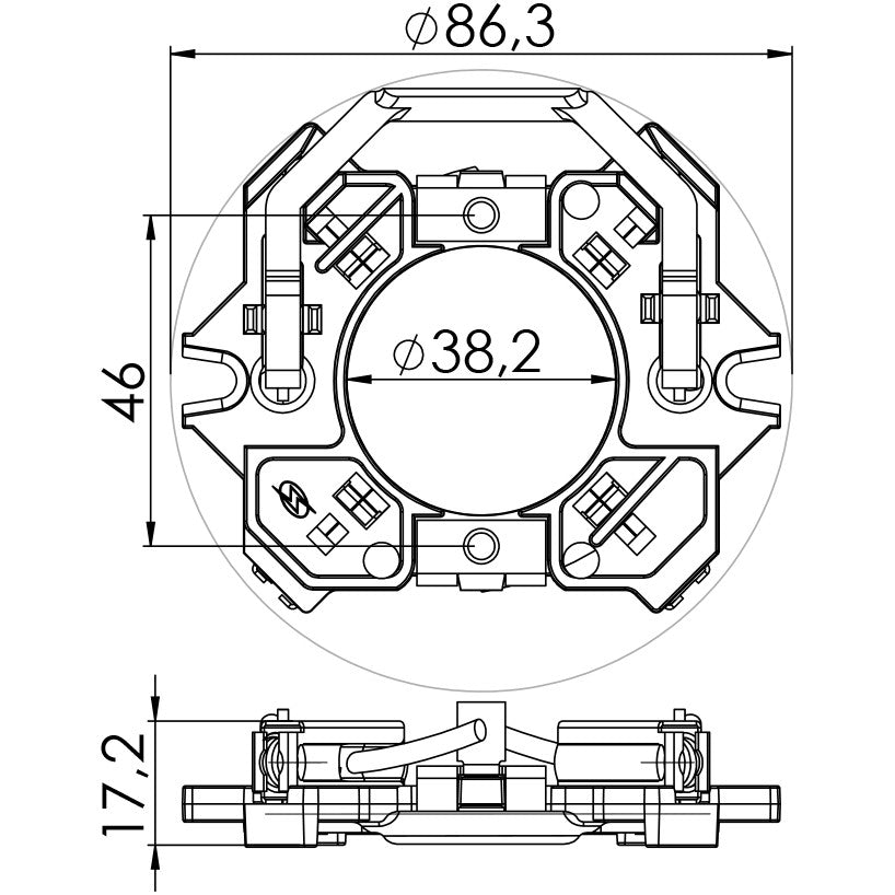 Porta Escovas para Motor de Partida com 4 Escovas - Unifap - 1.174/4 - (3)