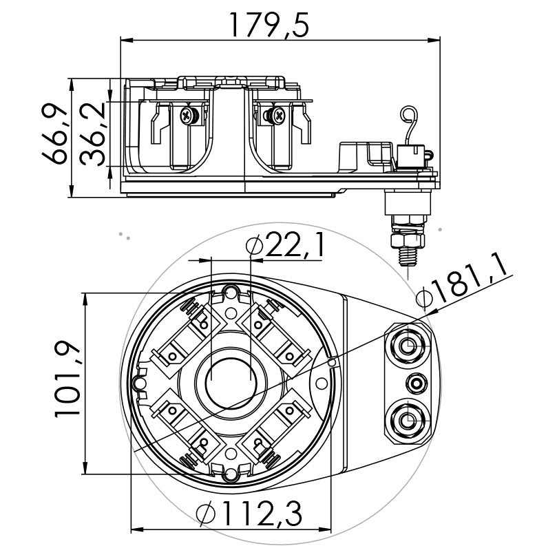 Porta Escovas para Motor de Partida com 4 Escovas - Unifap - 1.206 - (3)