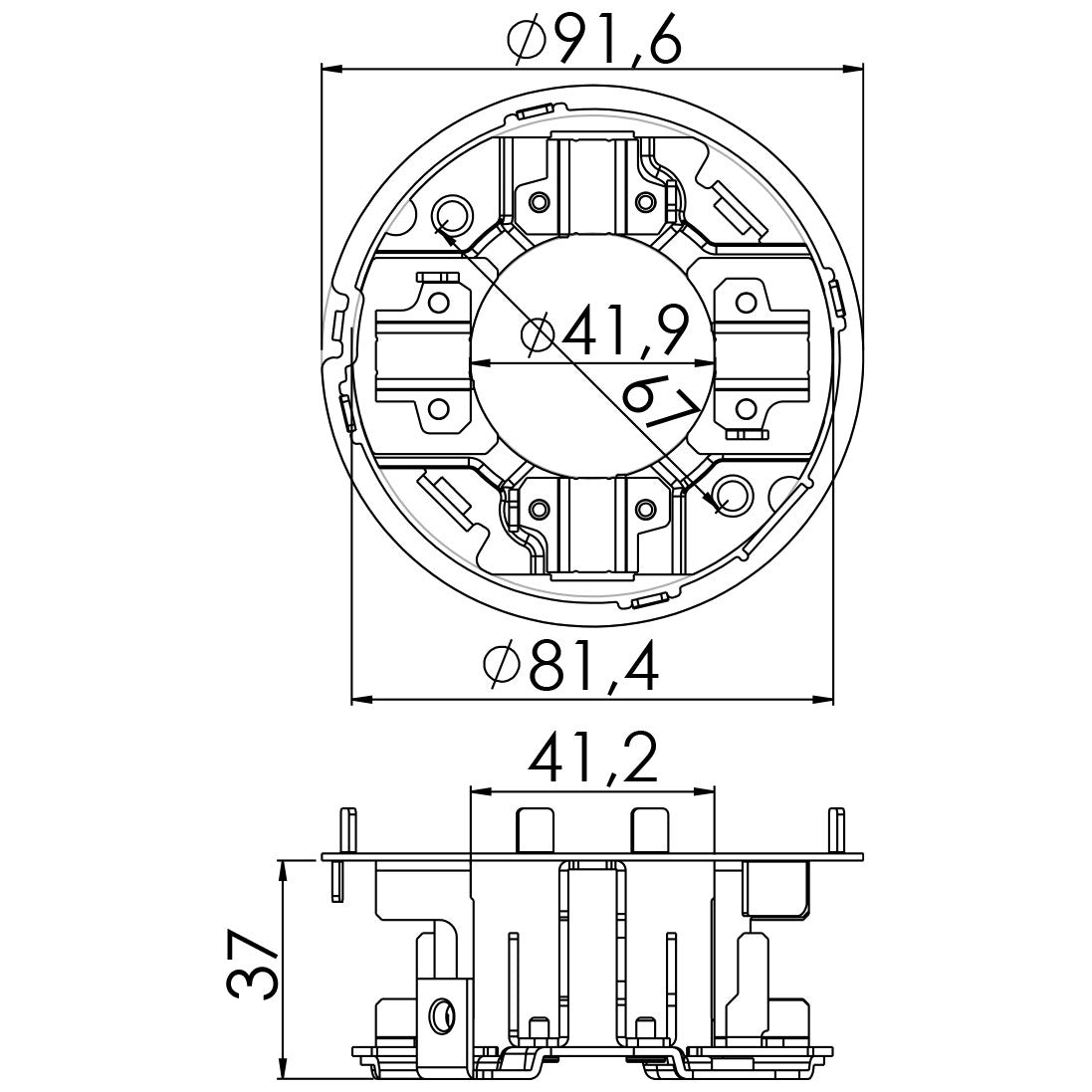 Porta Escovas para Motor de Partida com 4 Escovas - Unifap - 1.257/4 - (3)