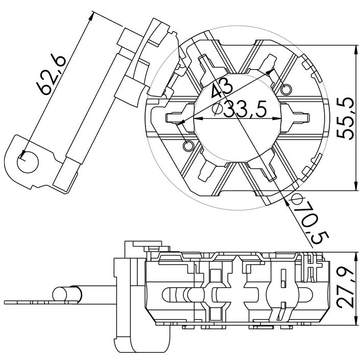 Porta Escovas para Motor de Partida com 4 Escovas - Unifap - 1.286/4 - (3)