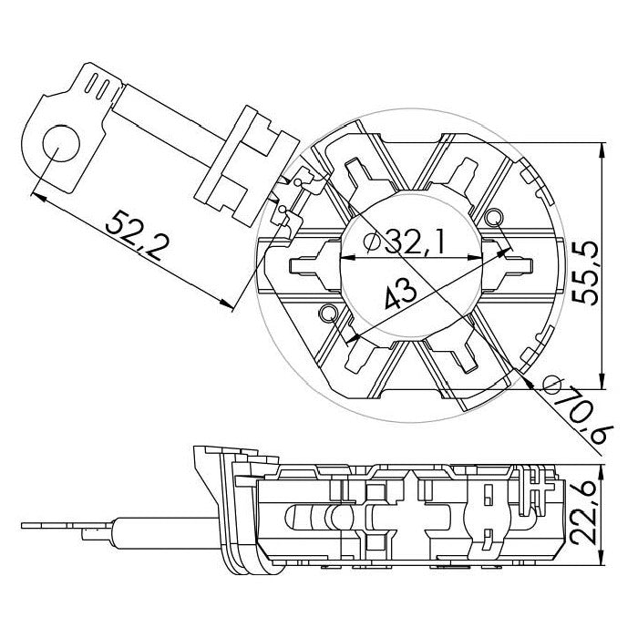 Porta Escovas para Motor de Partida com 4 Escovas - Unifap - 1.292/4 - (3)