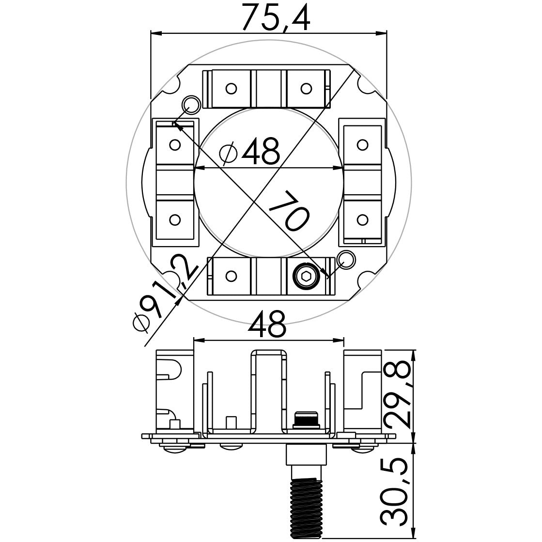 Porta Escovas para Motor de Partida com 4 Escovas - Unifap - 1.296/4 - (3)
