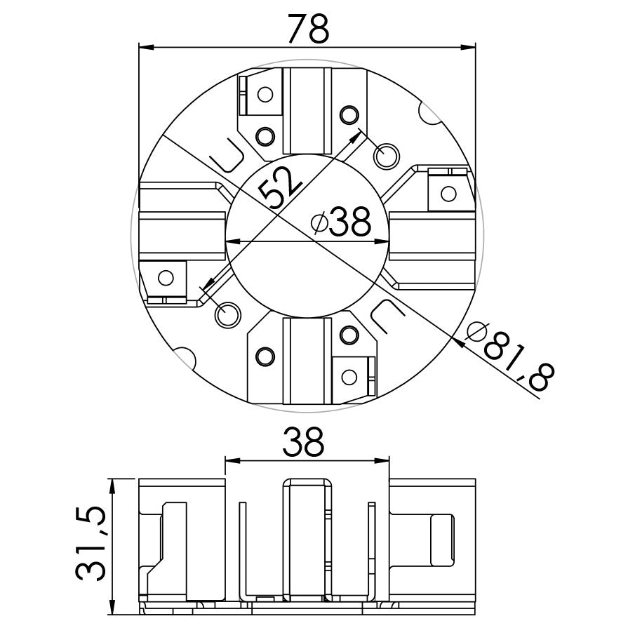Porta Escovas para Motor de Partida com 4 Escovas - Unifap - 1.299/4 - (3)