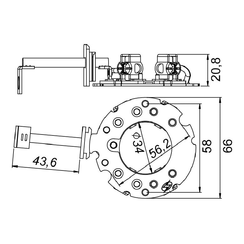 Porta Escovas para Motor de Partida com 4 Escovas - Unifap - 1.301/4 - (3)