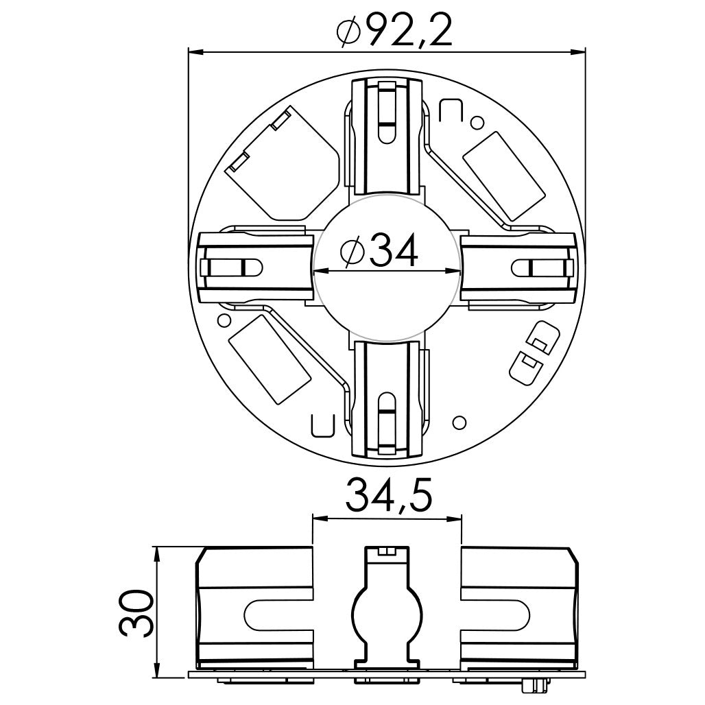 Porta Escovas para Motor de Partida com 4 Escovas - Unifap - 1.302/4 - (3)