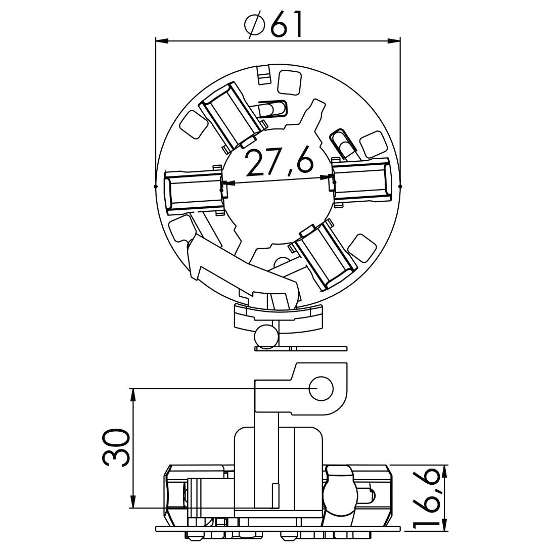 Porta Escovas para Motor de Partida com 4 Escovas - Unifap - 1.314/4 - (3)