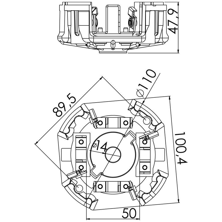 Porta Escovas para Motor de Partida com 4 Escovas - Unifap - 1.319/4 - (3)
