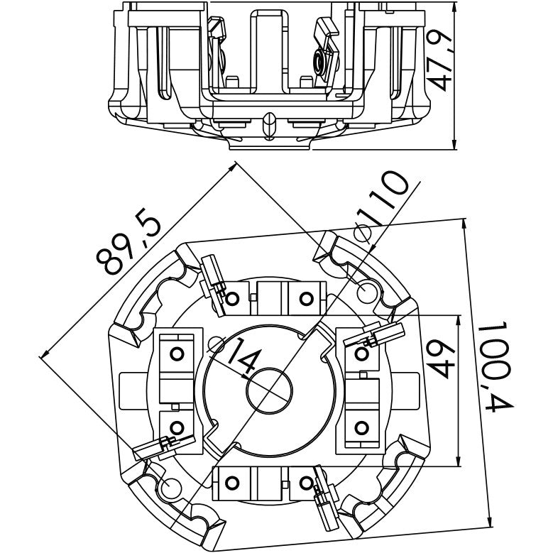 Porta Escovas para Motor de Partida com 4 Escovas - Unifap - 1.320/4 - (3)