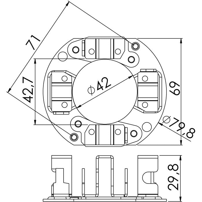 Porta Escovas para Motor de Partida com 4 Escovas - Unifap - 1.338/4 - (3)