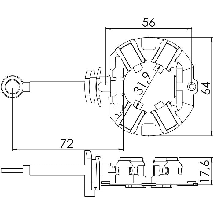 Porta Escovas para Motor de Partida com 4 Escovas - Unifap - 1.344/4 - (3)