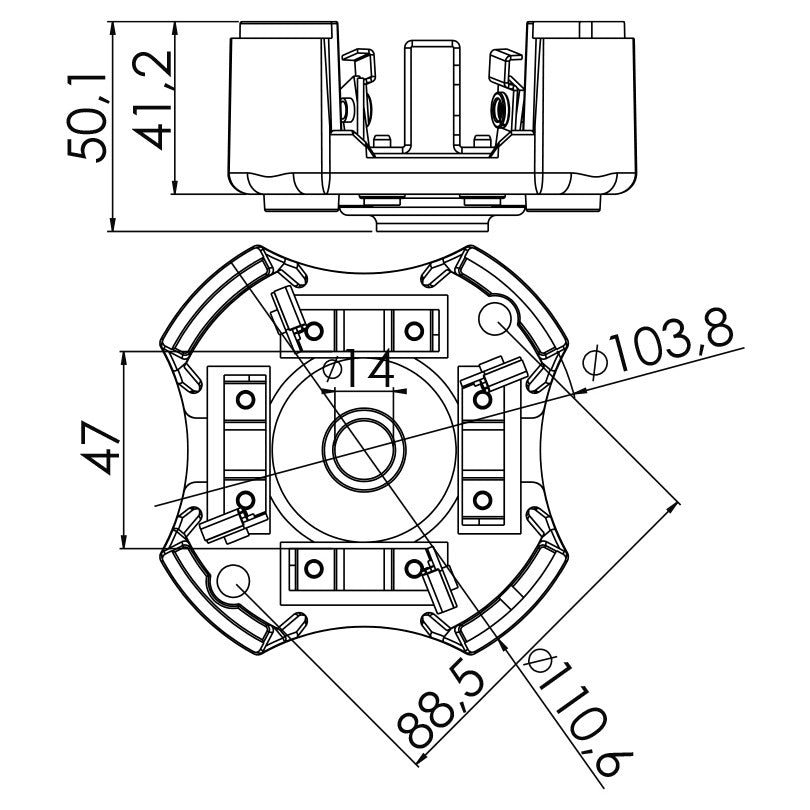 Porta Escovas para Motor de Partida com 4 Escovas - Unifap - 1.347/4 - (3)
