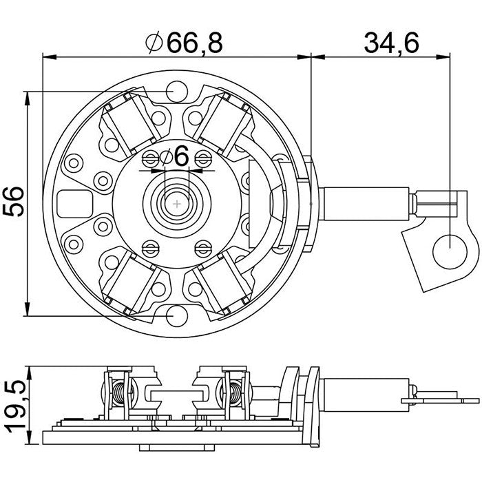 Porta Escovas para Motor de Partida com 4 Escovas - Unifap - 1.362/4 - (3)
