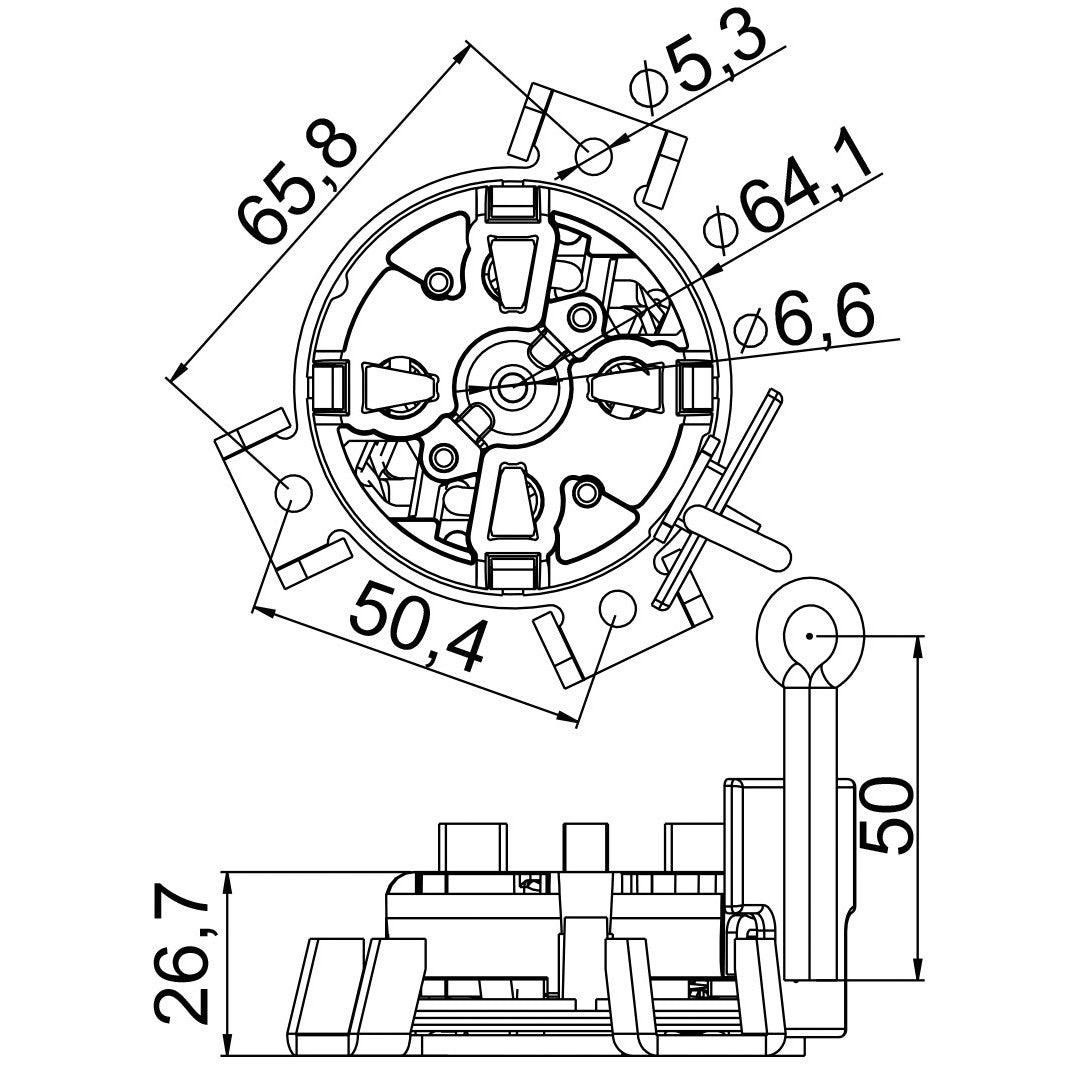 Porta Escovas para Motor de Partida com 4 Escovas - Unifap - 1.368/4 - (3)