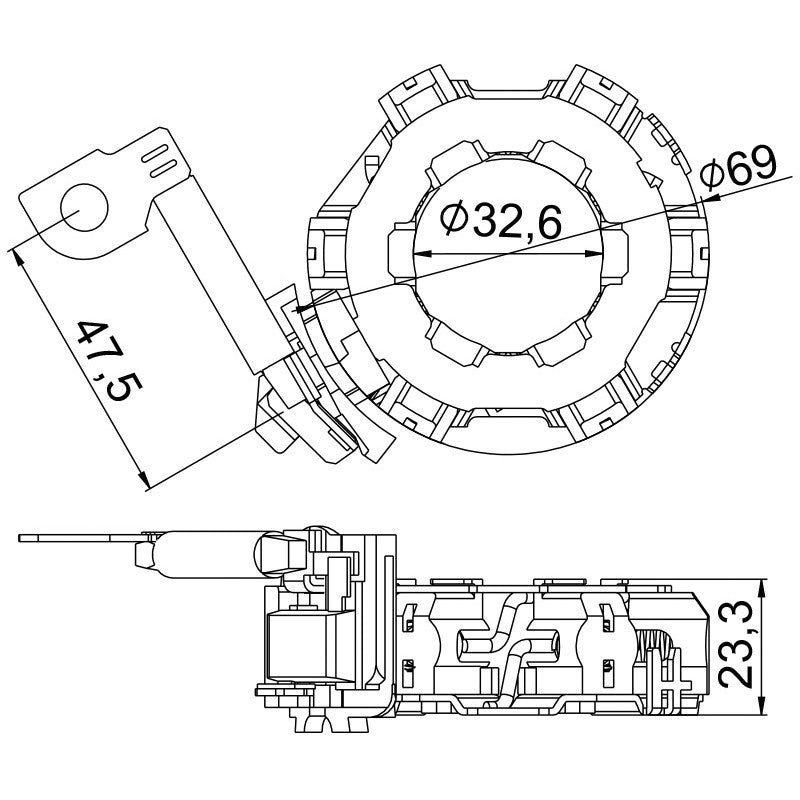 Porta Escovas para Motor de Partida com 6 Escovas - Unifap - 1.372/6 - (3)