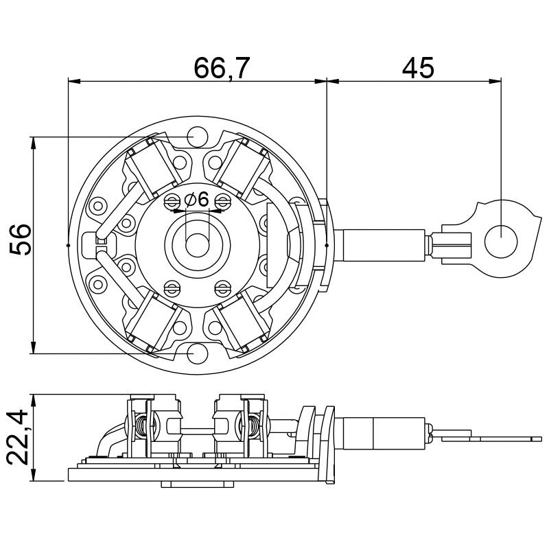 Porta Escovas para Motor de Partida com 4 Escovas - Unifap - 1.374/4 - (3)