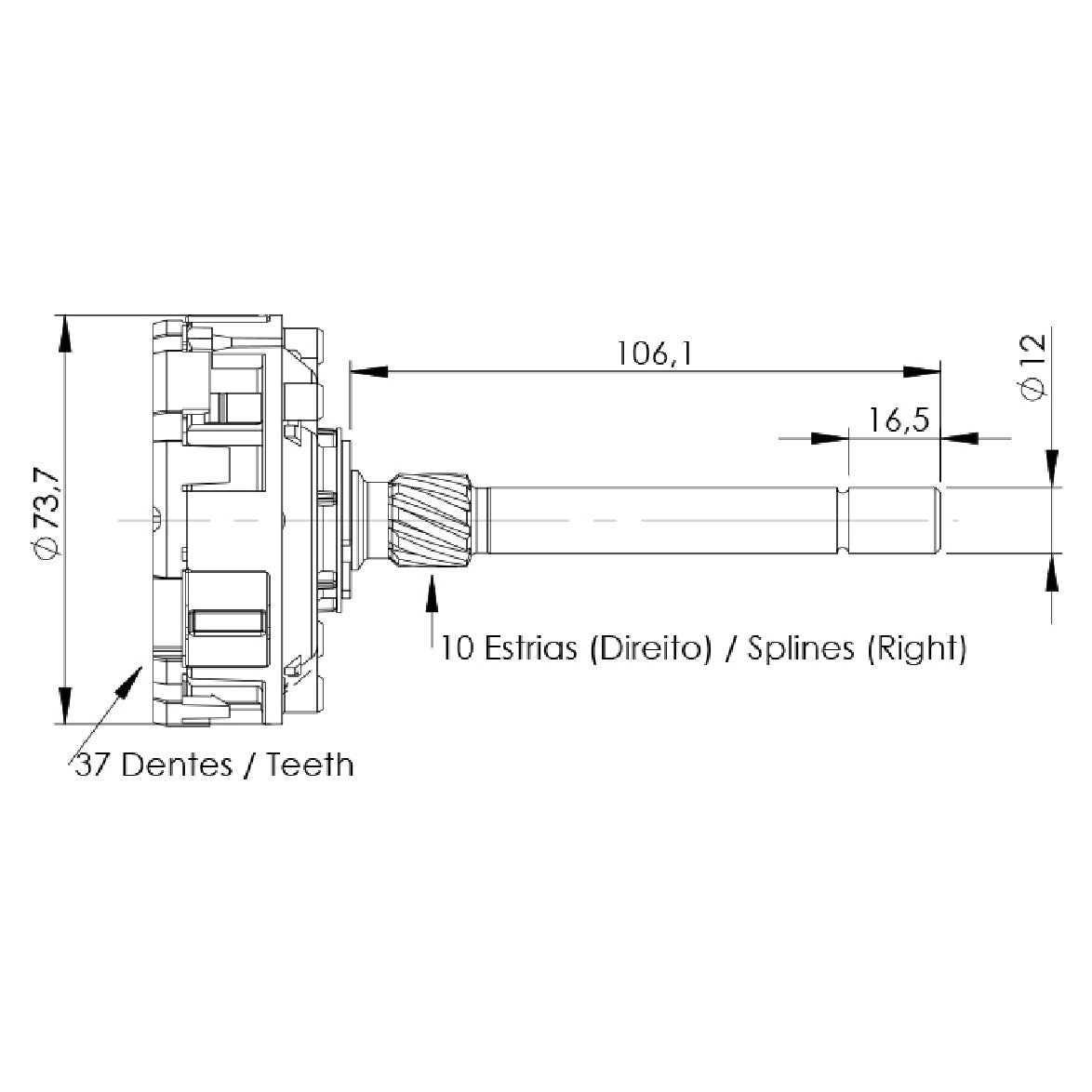 Planetária para Motor de Partida - Unifap - 11.625 - (4)