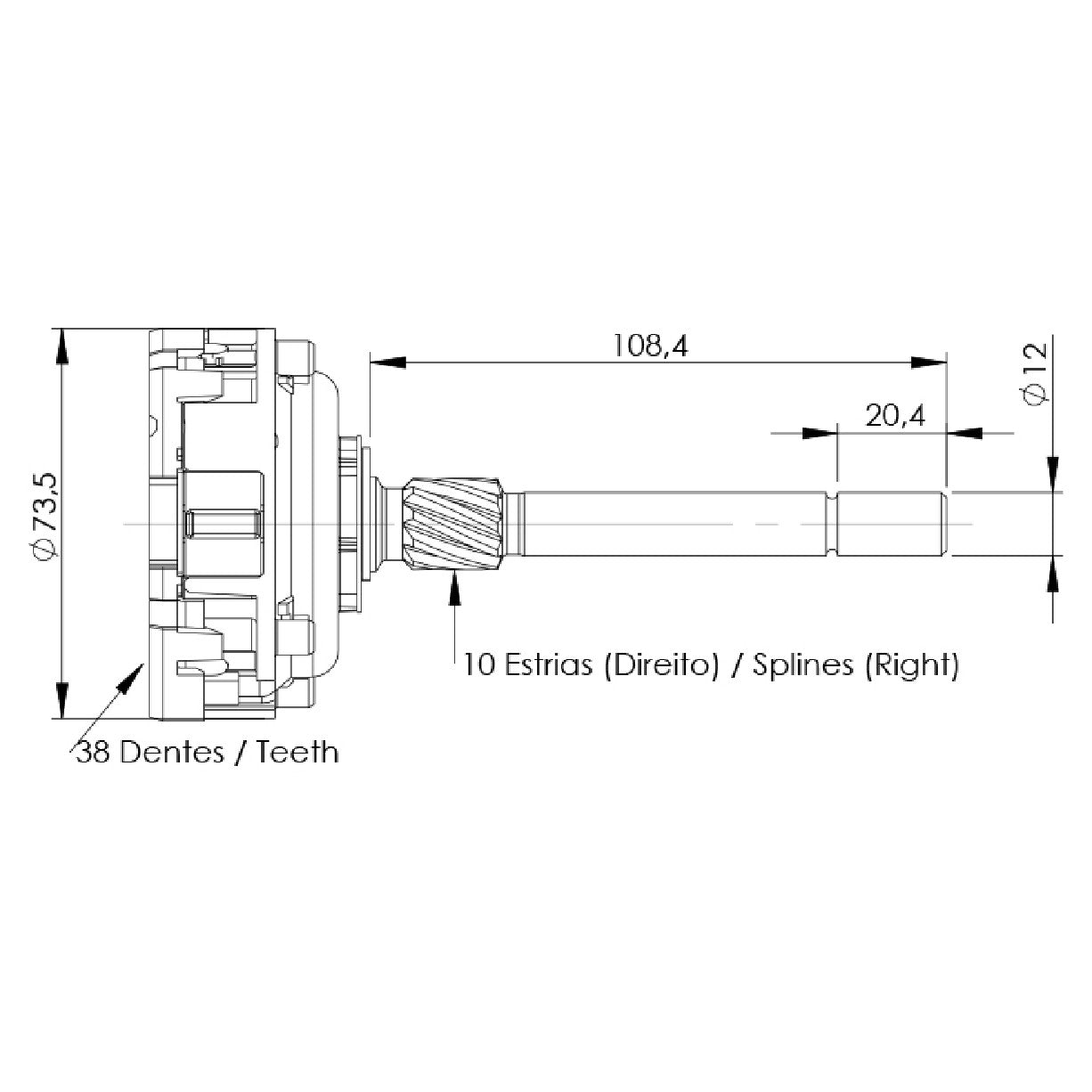 Planetária para Motor de Partida - Unifap - 11.779 - (4)