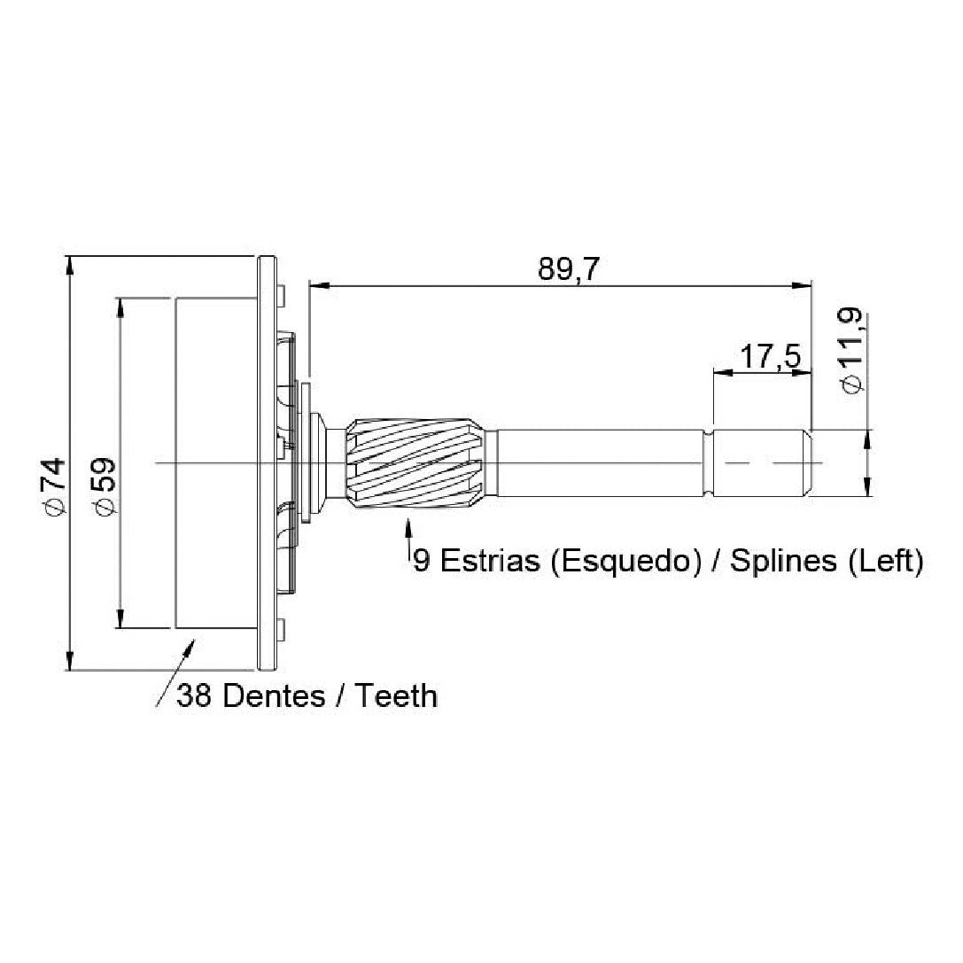 Planetária para Motor de Partida - Unifap - 12.224 - (4)