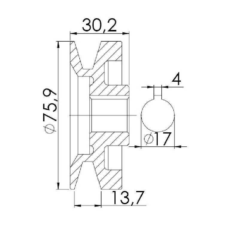 Polia para Alternador - Unifap - 3.312 - (3)