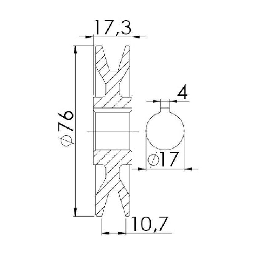 Polia para Alternador - Unifap - 3.314 - (2)