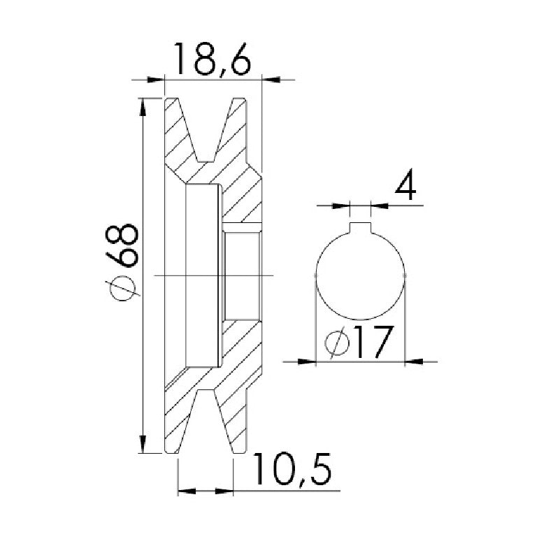 Polia para Alternador - Unifap - 3.316 - (3)