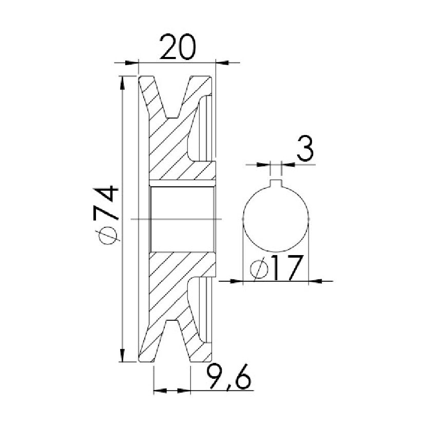 Polia para Alternador - Unifap - 3.320 - (3)