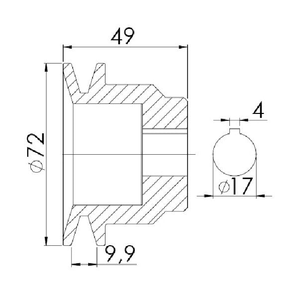 Polia para Alternador - Unifap - 3.325 - (3)