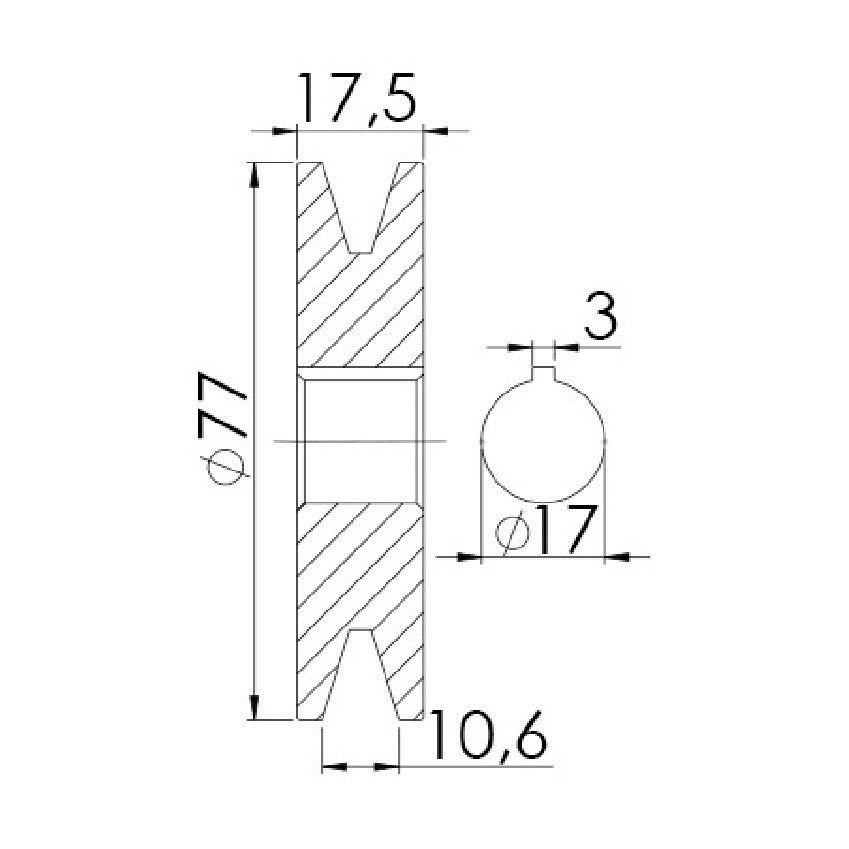 Polia para Alternador - Unifap - 3.326 - (2)
