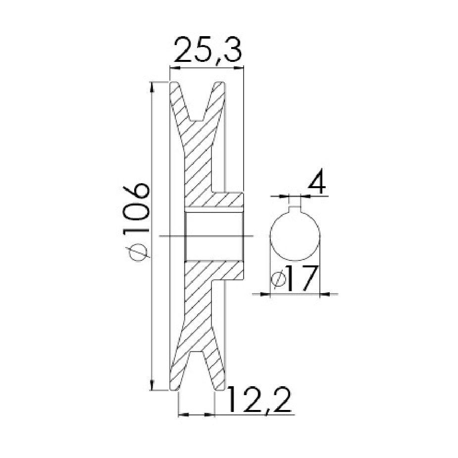 Polia para Alternador - Unifap - 3.328 - (3)