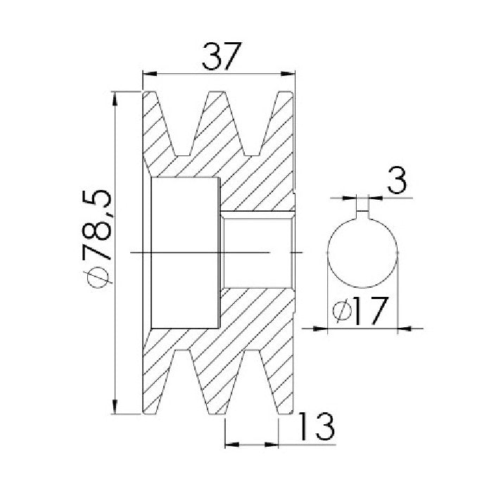 Polia para Alternador - Unifap - 3.331 - (3)