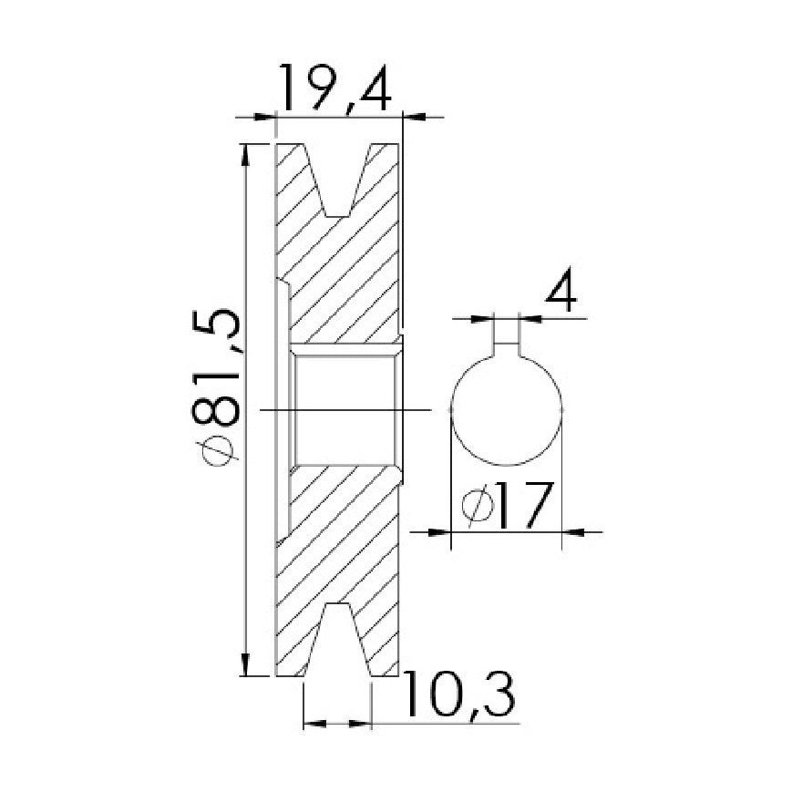 Polia para Alternador - Unifap - 3.332 - (3)