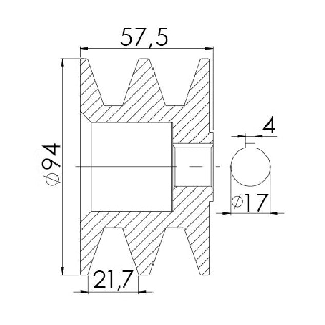 Polia para Alternador - Unifap - 3.333 - (3)