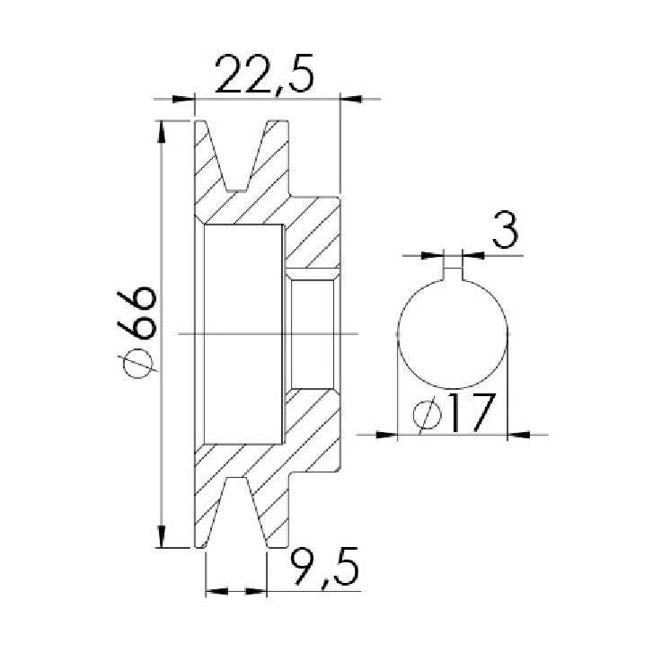 Polia para Alternador - Unifap - 3.336 - (3)