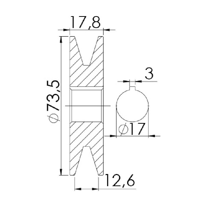 Polia para Alternador - Unifap - 3.342 - (2)