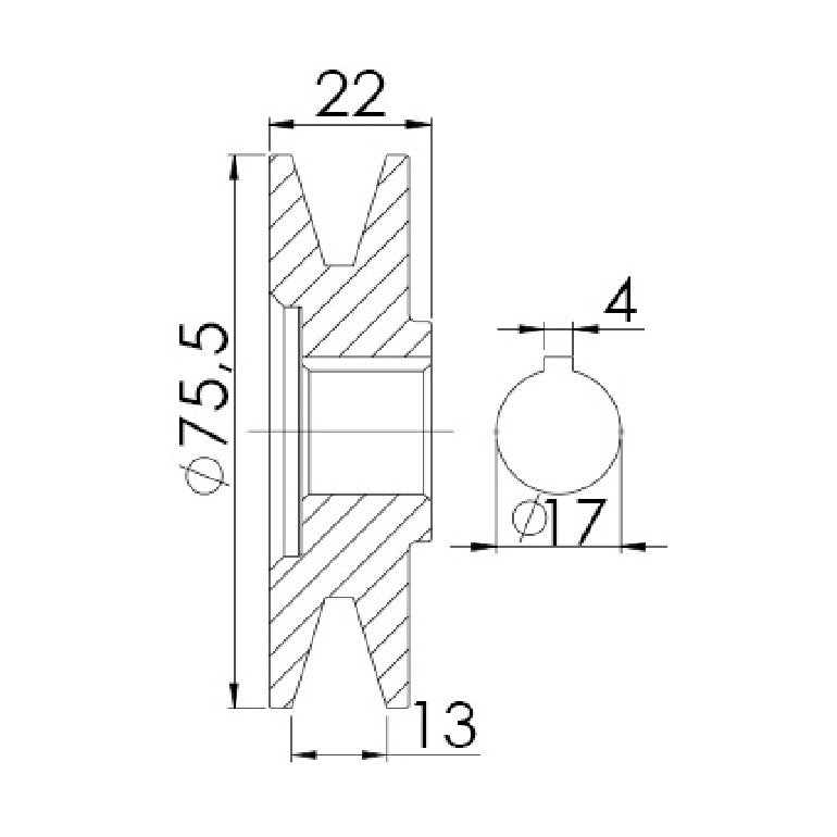 Polia para Alternador - Unifap - 3.343 - (3)