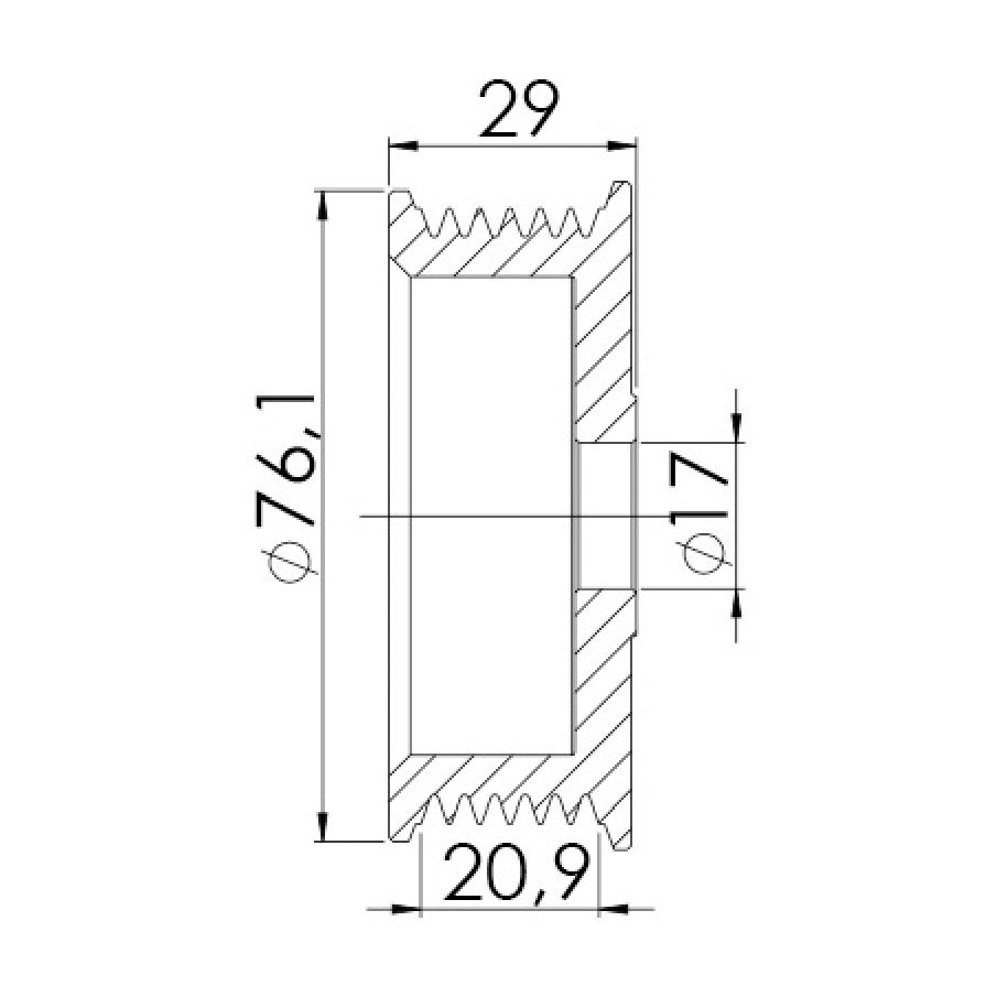 Polia para Alternador - Unifap - 3.345 - (3)
